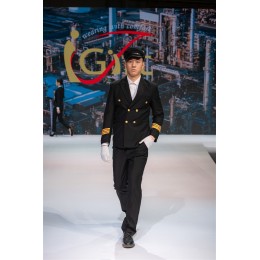 BD-MO-120 訂製司機制服  模特展示  設計袖邊金色間條 金色紐扣 司機制服中心 BD-MO-120 訂製司機制服  模特展示  設計袖邊金色間條 金色紐扣 司機制服中心